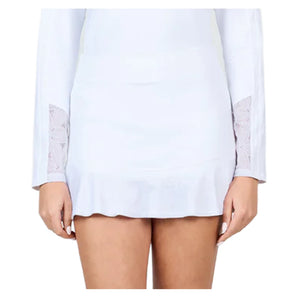 Women's White Lotus 14 Inch Tennis Skort,Apparel,Sofibella,White,XS,Tennis Express,2460WLO-WHT