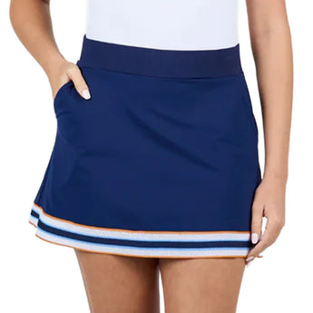 Women's Classic Currents 15 Inch Tennis Skort Navy,Apparel,Sofibella,Navy,XS,Tennis Express,2476CLA-NVY