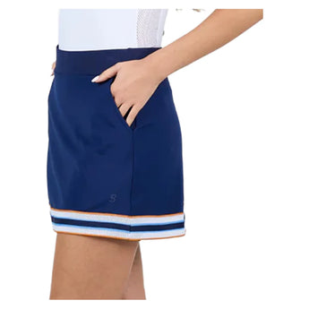 Women's Classic Currents 15 Inch Tennis Skort Navy,Apparel,Sofibella,,,Tennis Express,2476CLA-NVY2