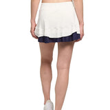 Women's Elite Distract 13 Inch Tennis Skort White and Eggplant-Apparel-Lija-24A-4707T4H24-1-Tennis Express