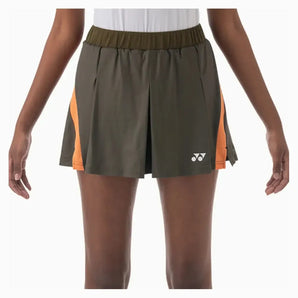 Women's Tournament Tennis Skort-Apparel-Yonex-25097-F25-BROWN-Tennis Express