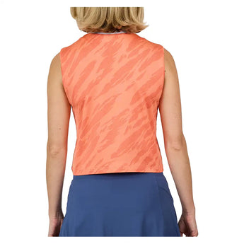 Women's Wild Side Jacquard Sleeveless Tennis Top,Apparel,Sofibella,,,Tennis Express,2510WIC-c-4