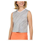 Women's Wild Side Jacquard Sleeveless Tennis Top,Apparel,Sofibella,WGR Grey,XS,Tennis Express,2510WIC-g-3