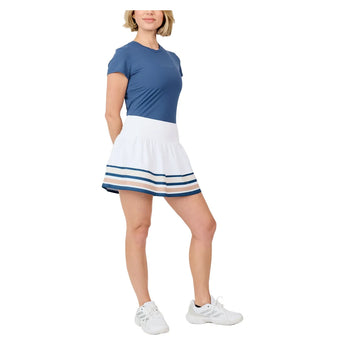 Women's 14 Inch Tennis Skort White, Sofibella, Tennis Express, 2516QUF-WHTH26-2