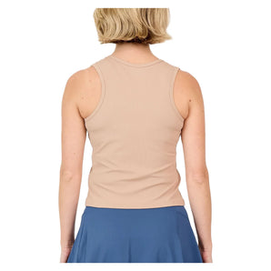 Women's Racerback Tennis Tank Mocha, Sofibella, Tennis Express, 2518QUF-MOCH26-1
