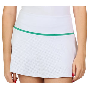 Women's Sleeveless Tennis Top White and Alpine,Apparel,Sofibella,White/Alpine,XS,Tennis Express,2526ALP-WHT
