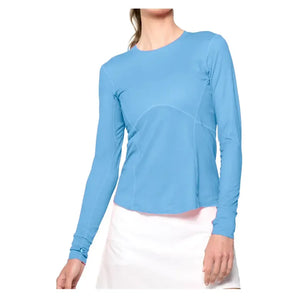 Women's Titan Long Sleeve Tennis Top Blue Sky-Apparel-Lija-25A-1945EF25-Tennis Express