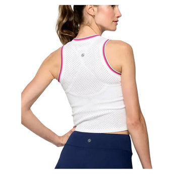 Women's Varsity Tennis Tank White and Multi-Apparel-Lija-25A-1969T1U25-2-2-[Sku]-Tennis Express