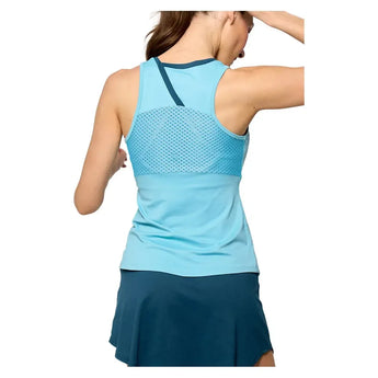 Women's Peek Tennis Tank Tiffany Blue and Peacock-Apparel-Lija-25A-1976T4F25-1-Tennis Express