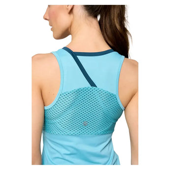 Women's Peek Tennis Tank Tiffany Blue and Peacock-Apparel-Lija-25A-1976T4F25-2-Tennis Express