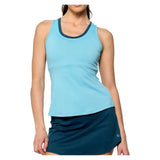 Women's Peek Tennis Tank Tiffany Blue and Peacock-Apparel-Lija-25A-1976T4F25-Tennis Express