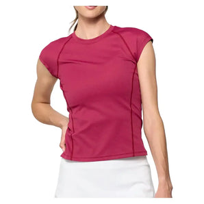 Women's Vision Tennis Tee Burgundy-Apparel-Lija-25A-1982T5H25-Tennis Express