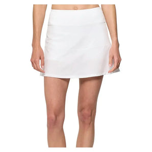 Women's Linear 15 Inch Tennis Skort White-Apparel-Lija-25A-4742T1H25-Tennis Express