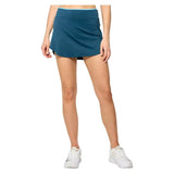 Women's Pop 13 Inch Tennis Skort Peacock and Tiffany Blue-Apparel-Lija-25A-4743T4F25-1-Tennis Express