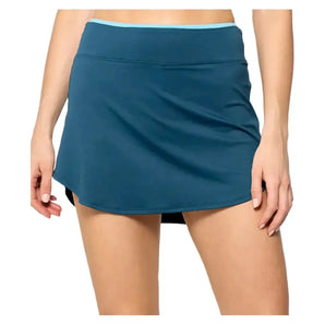 Women's Pop 13 Inch Tennis Skort Peacock and Tiffany Blue-Apparel-Lija-25A-4743T4F25_6ddd047f-03fe-4180-b393-16220c5705b9-Tennis Express