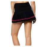 Women's Status 13 Inch Tennis Skort Black and Bright Pink-Apparel-Lija-25A-4746T5H25-1-Tennis Express