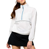Women's Edge Tennis Jacket White and Tiffany Blue-Apparel-Lija-25A-6570T4F25-X-1-[Sku]-Tennis Express
