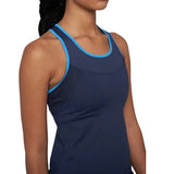 Women's Elite Laser Cut Star Tennis Tank Jet Blue and Lagoon-Apparel-Lija-25S-1955T5U25-2-Tennis Express