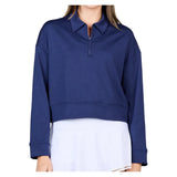 Women's Pullover Tennis Top,Apparel,Sofibella,Navy,XS,Tennis Express,2612STP-Navy