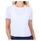 Women's Short Sleeve Tennis Top,Apparel,Sofibella,White,XS,Tennis Express,2613STPW_93cabc33-61e8-4690-a7c2-039e61e8b3f2