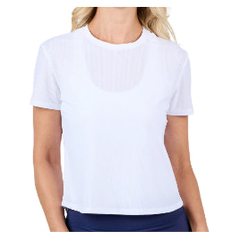 Women's Short Sleeve Tennis Top,Apparel,Sofibella,White,XS,Tennis Express,2613STPW_93cabc33-61e8-4690-a7c2-039e61e8b3f2