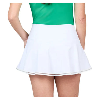 Women's Staples 13 Inch Tennis Skort White,Apparel,Sofibella,,,Tennis Express,2616-WHT-1