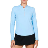 Women's UV Long Sleeve Tennis Top-Apparel-Sofibella-2620-S25-Blue-Tennis Express