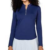 Women's UV Long Sleeve Tennis Top-Apparel-Sofibella-2620-S25-Navy-Tennis Express