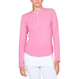 Women's UV Long Sleeve Tennis Top-Apparel-Sofibella-2620-S25-Rose-Tennis Express