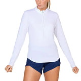 Women's UV Long Sleeve Tennis Top-Apparel-Sofibella-2620-S25-White-Tennis Express