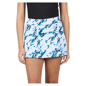 Women's Electric Blue 14 Inch Tennis Skort Crystal Glow-Apparel-Sofibella-2621ELB-CRG-1-Tennis Express