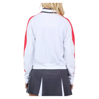 Women's Berry Fusion Tennis Jacket White and Berry Red,Apparel,Sofibella,,,Tennis Express,2633BEF-BER-2