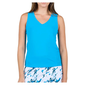 Women's Electric Blue Tennis Tank-Apparel-Sofibella-2635ELB-ELB-Tennis Express
