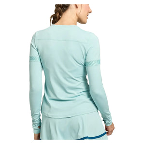 Women's Pacer Long Sleeve Tennis Top Smoky Blue, Lija, Tennis Express, 26A-1587F26-1