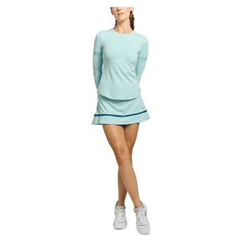 Women's Pacer Long Sleeve Tennis Top Smoky Blue, Lija, Tennis Express, 26A-1587F26-2