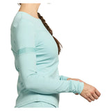 Women's Pacer Long Sleeve Tennis Top Smoky Blue, Lija, Tennis Express, 26A-1587F26-3