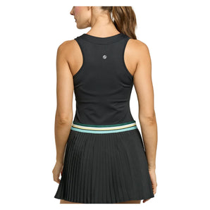 Women's Vale Tennis Dress Black and Pine Green Multi, Lija, Tennis Express, 26A-3216F26-1