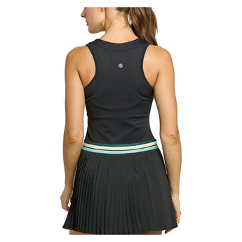 Women's Vale Tennis Dress Black and Pine Green Multi, Lija, Tennis Express, 26A-3216F26-1