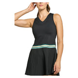 Women's Vale Tennis Dress Black and Pine Green Multi, Lija, Black/Pine Green Multi, Tennis Express, 26A-3216F26-BLACK-PINE-GREEN-MULTI-1
