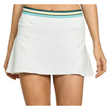 Women's Step 13 Inch Tennis Skort White and Pine Green Multi, Lija, White/Pine Green Multi, Tennis Express, 26A-4722DSF26-WHITE-PINE-GREEN-MULTI-1