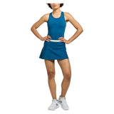 Women's Step 13 Inch Tennis Skort Poseidon and Multi, Lija, Tennis Express, 26A-4722MMF26-2