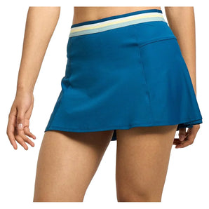 Women's Step 13 Inch Tennis Skort Poseidon and Multi, Lija, Poseidon/Multi, Tennis Express, 26A-4722MMF26-POSEIDON-MULTI-1