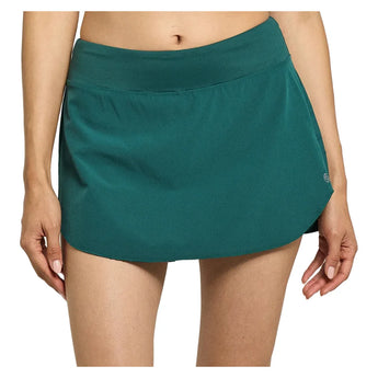 Women's Player 13 Inch Tennis Skort, Lija, Pine Green, Tennis Express, 26A-4748DSF26-PINE-GREEN-1