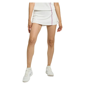 Women's Tracker 13 Inch Tennis Skort White and Lavender, Lija, Tennis Express, 26A-4761H26-2
