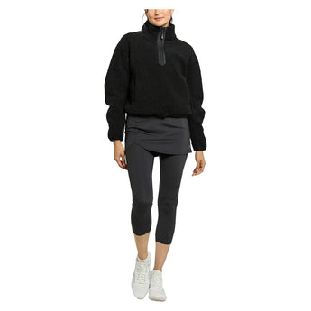 Women's Sherpa Tennis Jacket Black, Lija, Tennis Express, 26A-6578H26-2