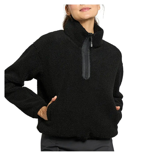 Women's Sherpa Tennis Jacket Black,Apparel,Lija,Black,XS,Tennis Express,26A-6578H26-3