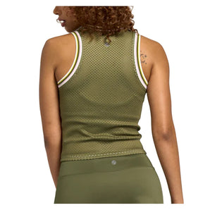 Women's Varsity Tennis Tank Avocado and Multicolor-Apparel-Lija-26S-1969T1-1-Tennis Express
