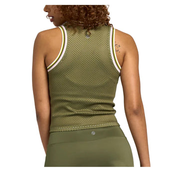 Women's Varsity Tennis Tank Avocado and Multicolor-Apparel-Lija-26S-1969T1-1-Tennis Express