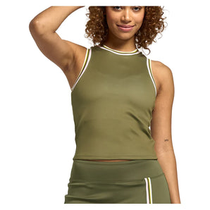 Women's Varsity Tennis Tank Avocado and Multicolor-Apparel-Lija-26S-1969T1-Tennis Express