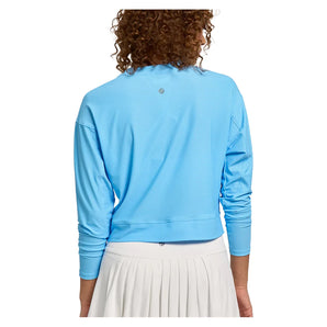 Women's Rally Tennis Top Blue Shores-Apparel-Lija-26S-1972T3-1-Tennis Express